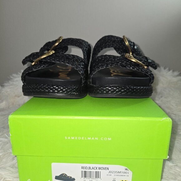 Sam Edelman Reid Woven Double Buckle Platform Sandals - Picture 9 of 9